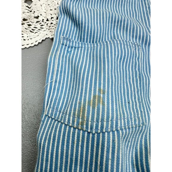 Vintage Oshkosh B'Gosh Hickory Vestbak Stripe Romper Jumper Baby Toddler - Picture 9 of 10